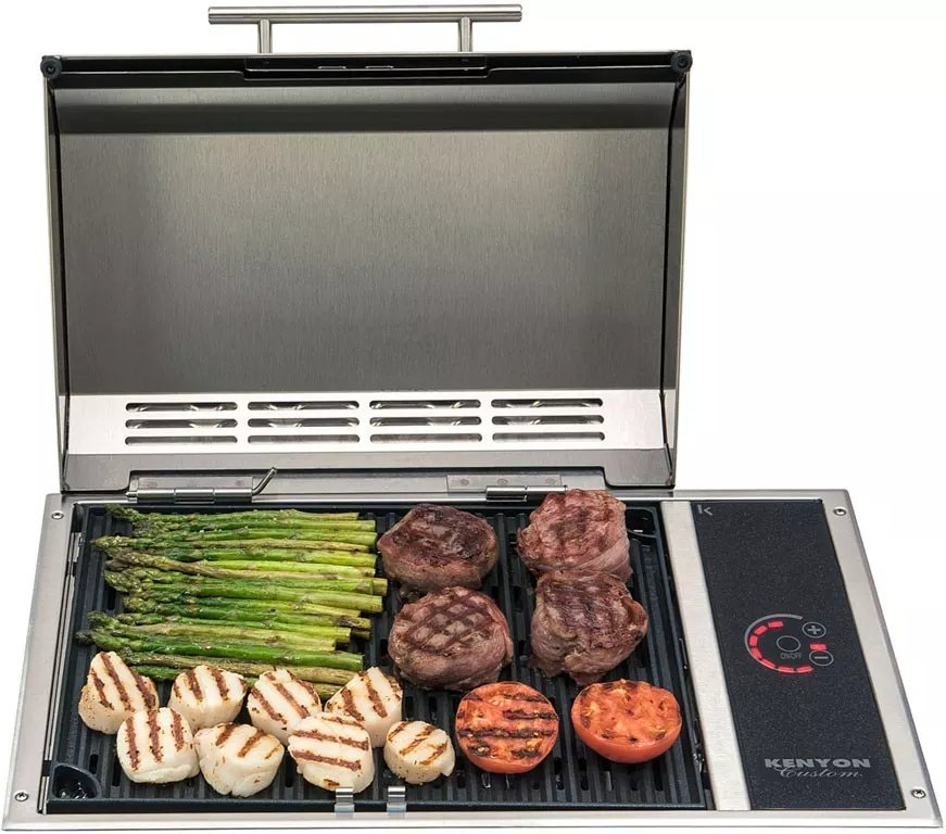 Kenyon Frontier 21 Inch Built-In Electric Grill 120V with Touch Control & Lid - B70050
