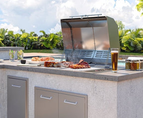 Kenyon Frontier 21 Inch Built-In Electric Grill 120V with Touch Control & Lid - B70050