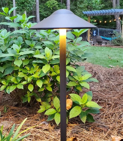 Lumien A5A2-4W Bronze Aluminum Path Light, Bubble Hat, 4 Watts