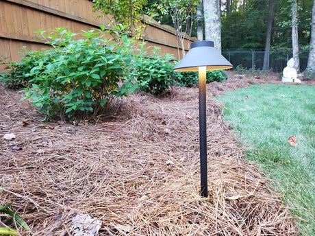 Lumien A5A4-4W Black Aluminum Path Light, Flat Top, 4 Watts