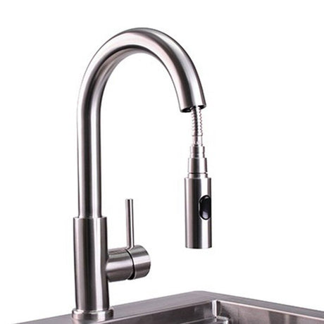 Lynx Professional Outdoor Rated Single-Handle Pull-Down Gooseneck Hot/Cold Faucet - LPFK