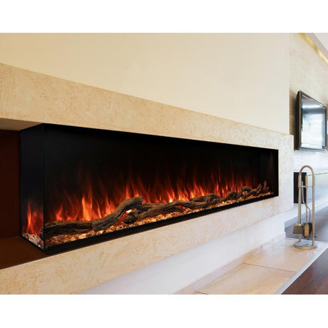 Modern Flames Landscape Pro Multi-Sided Built-In 56 Inch Electric Fireplace Linear Firebox