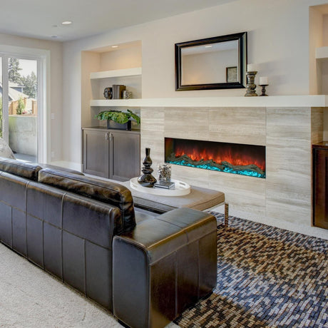 Modern Flames Landscape Pro Multi-Sided Built-In 68 Inch Electric Fireplace Linear Firebox