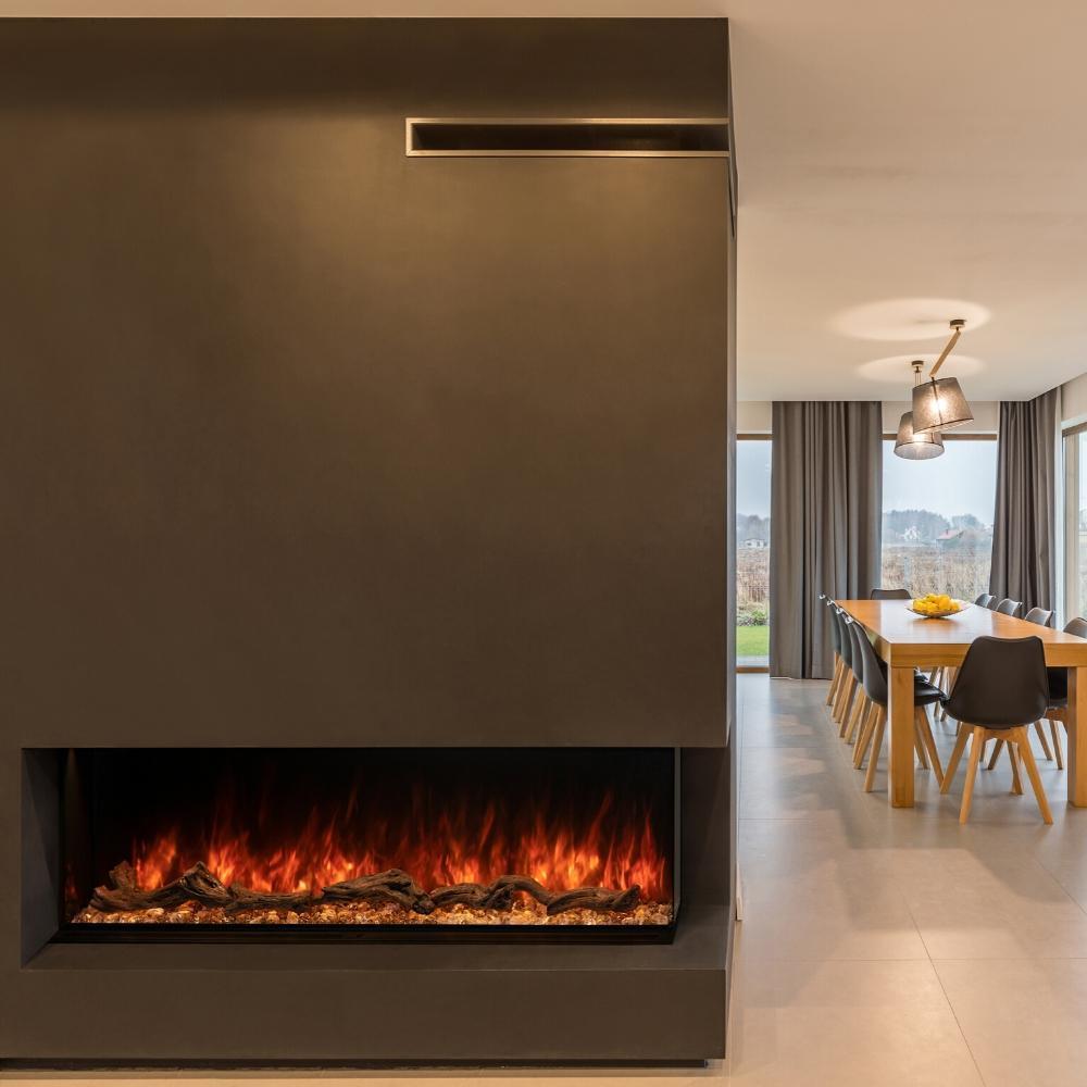 Modern Flames Landscape Pro Multi-Sided Built-In 80 Inch Electric Fireplace Linear Firebox