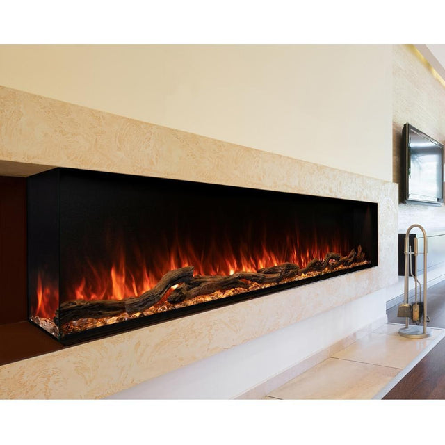 Modern Flames Landscape Pro Multi-Sided Built-In 80 Inch Electric Fireplace Linear Firebox