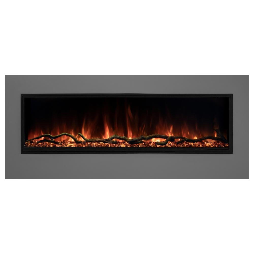 Modern Flames Landscape Pro Slim 56 Inch Built-In Electric Fireplace Recessed Linear Firebox