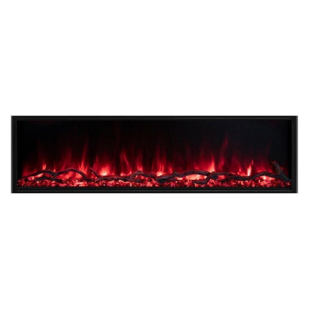 Modern Flames Landscape Pro Slim 56 Inch Built-In Electric Fireplace Recessed Linear Firebox