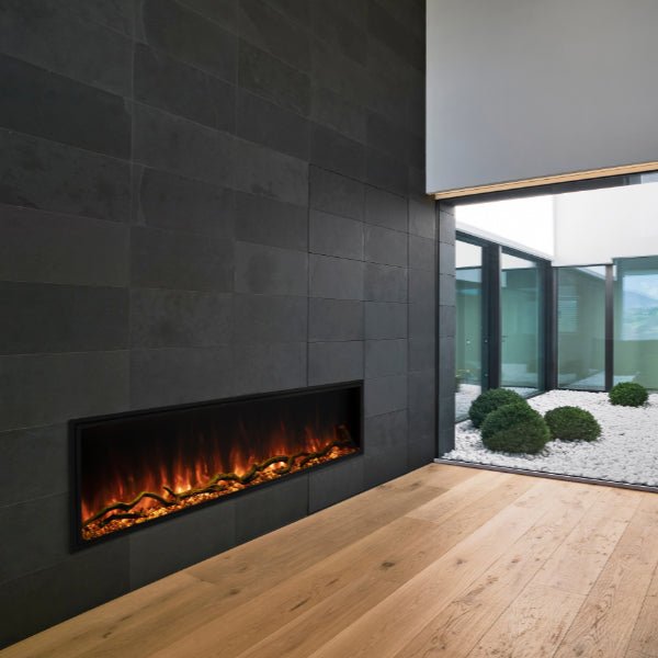 Modern Flames Landscape Pro Slim 56 Inch Built-In Electric Fireplace Recessed Linear Firebox