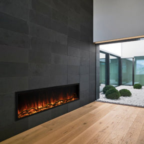 Modern Flames Landscape Pro Slim 96 Inch Built-In Electric Fireplace Recessed Linear Firebox