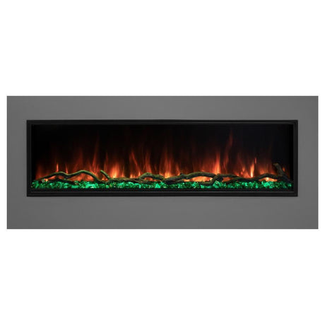 Modern Flames Landscape Pro Slim 96 Inch Built-In Electric Fireplace Recessed Linear Firebox