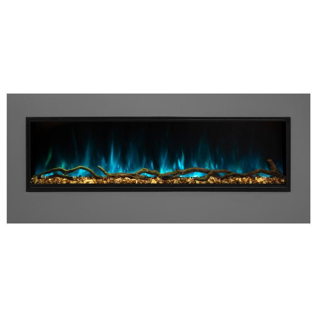 Modern Flames Landscape Pro Slim 96 Inch Built-In Electric Fireplace Recessed Linear Firebox