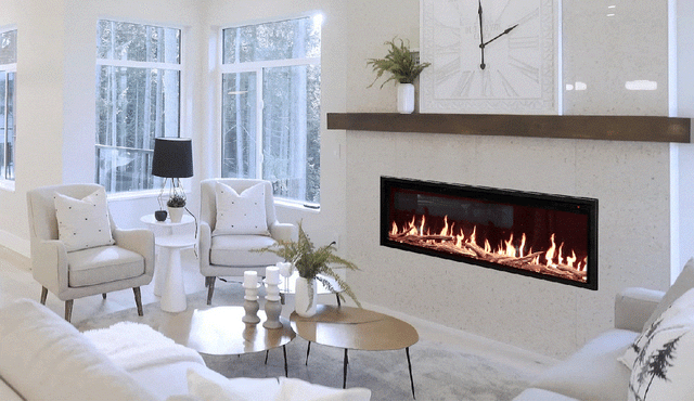 Modern Flames Orion Slim Series 52 Inch Built-In / Wall Mounted Electric Fireplace