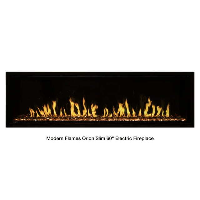 Modern Flames Orion Slim Series 60 Inch Built-In / Wall Mounted Electric Fireplace