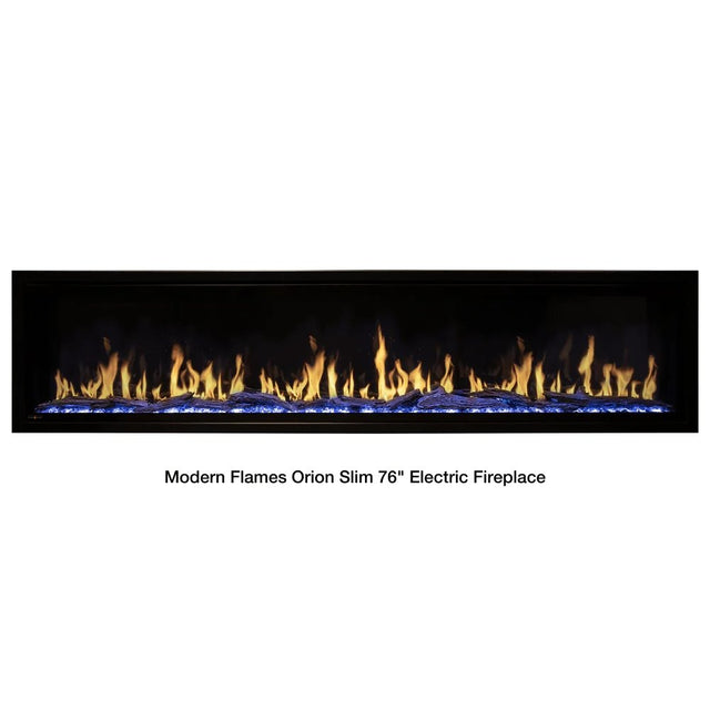Modern Flames Orion Slim Series 76 Inch Built-In / Wall Mounted Electric Fireplace