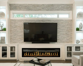 Modern Flames Orion Slim Series 76 Inch Built-In / Wall Mounted Electric Fireplace