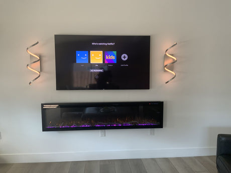 Modern Flames Spectrum Slimline 50 Inch Recessed/Wall Mount Linear Electric Fireplace