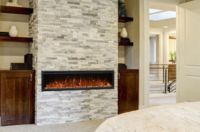 Modern Flames Spectrum Slimline 74 Inch Recessed/Wall Mount Linear Electric Fireplace