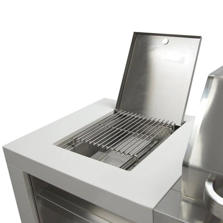 Mont Alpi 400 Deluxe Gas Island Grill W/ Infrared Side Burner & Rotisserie Kit - Stainless Steel