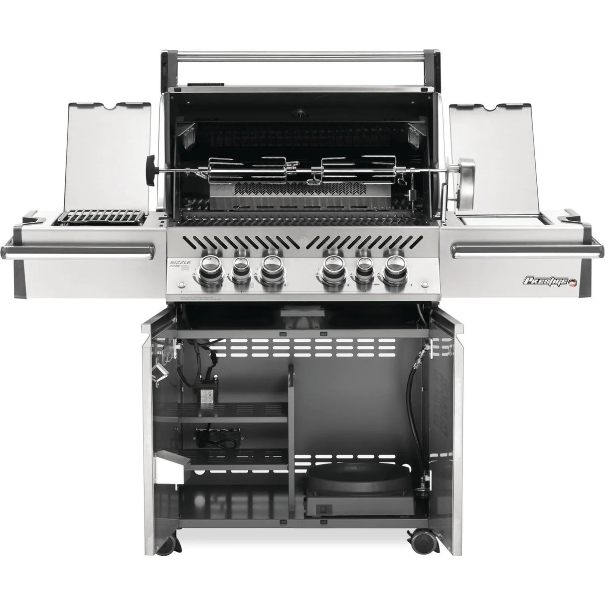 Napoleon Prestige PRO 500 Gas Grill with Infrared Rear Side Burners & Rotisserie Kit
