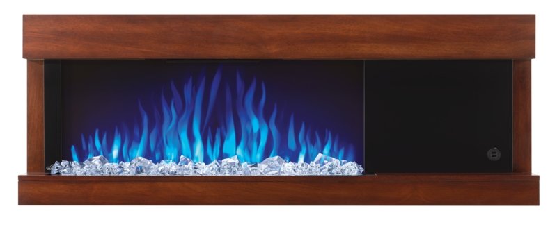 Napoleon Stylus Steinfeld 53 in. Wall-Mount Electric Fireplace with Brown Surround Mantel