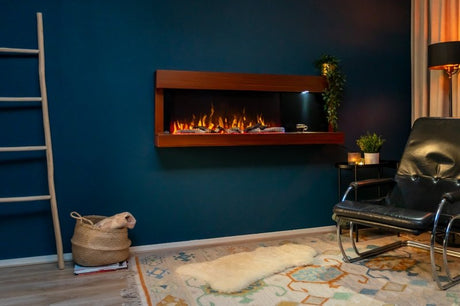Napoleon Stylus Steinfeld 53 in. Wall-Mount Electric Fireplace with Brown Surround Mantel