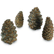 Peterson Real Fyre Decorative Ceramic Pine Cones In Assorted Sizes - Set Of 4