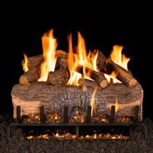 Load image into Gallery viewer, Peterson Real Fyre Mountain Crest Oak Gas Log Set With Vented ANSI Certified G31 Triple-Tier Burner
