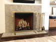 Pilgrim 39 Inch Sinclair Single Panel Burnished Brass Fireplace Screen