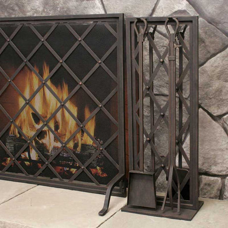 Pilgrim 5 Piece Distressed Bronze Iron Weave Tool Set