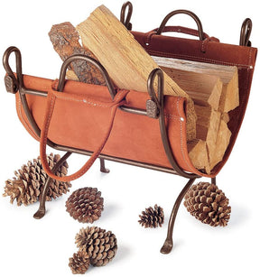 Pilgrim Burnished Bronze Folding Log Carrier