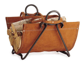 Pilgrim Forged Indoor Firewood Rack With Carrier