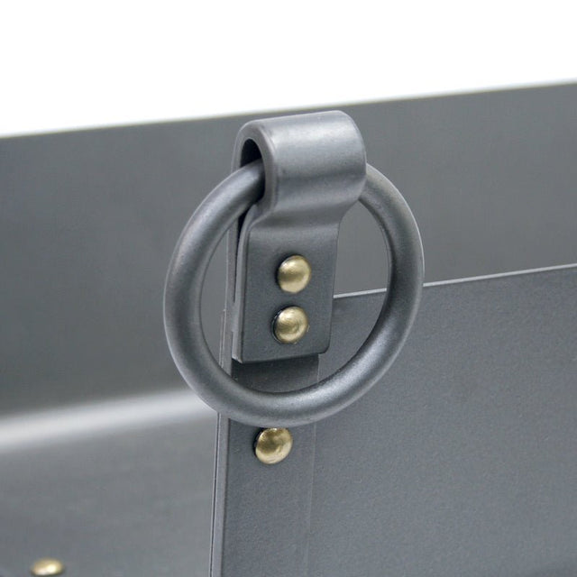 Pilgrim Greyson Wood Holder - Natural Iron with Brass Rivets