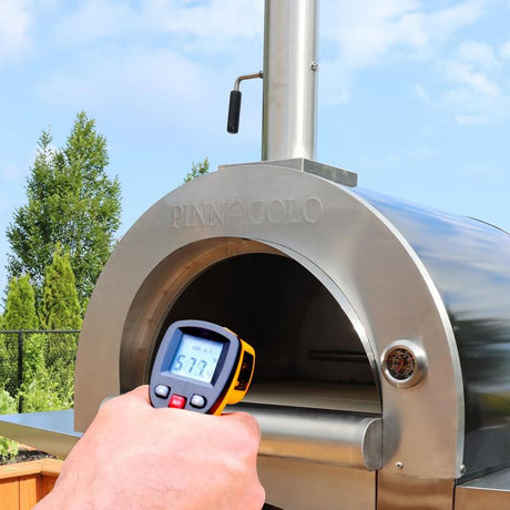Pinnacolo Ibrido (Hybrid) Wood Gas Outdoor Pizza Oven Freestanding with Cart