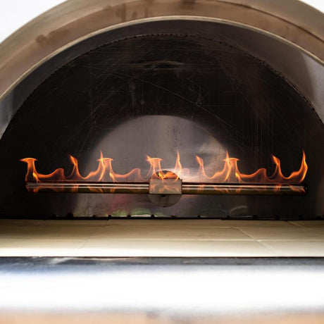 Pinnacolo Ibrido (Hybrid) Wood Gas Outdoor Pizza Oven Freestanding with Cart