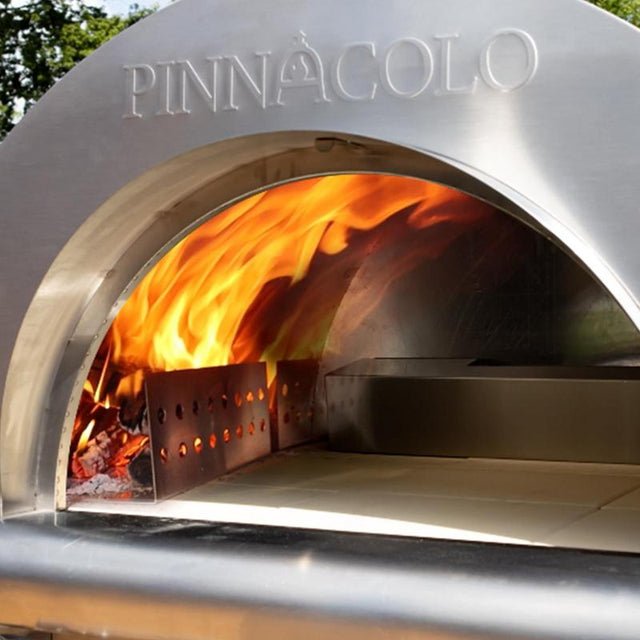 Pinnacolo Ibrido (Hybrid) Wood Gas Outdoor Pizza Oven Freestanding with Cart