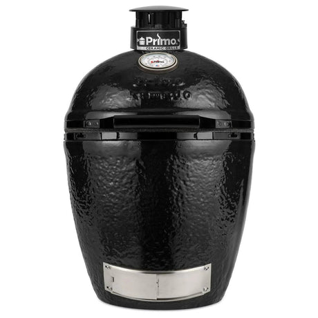 Primo 21.5 Inch Ceramic Kamado Grill Freestanding With Cradle & Side Shelves - PGCRC