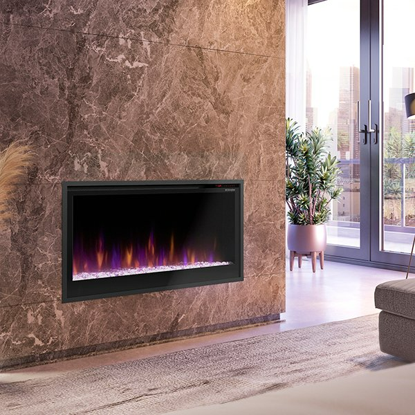 Dimplex Multi-Fire Slim 36 Inch Linear Wall Mount / Recessed Electric Fireplace