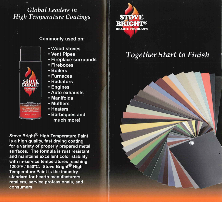 Stove Bright High Temp Spray Paint - Up to 1200 Degrees - 12oz Spray Can - All Colors