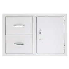 Load image into Gallery viewer, Summerset 33-Inch Stainless Steel Flush Mount Access Door &amp; Double Drawer Combo

