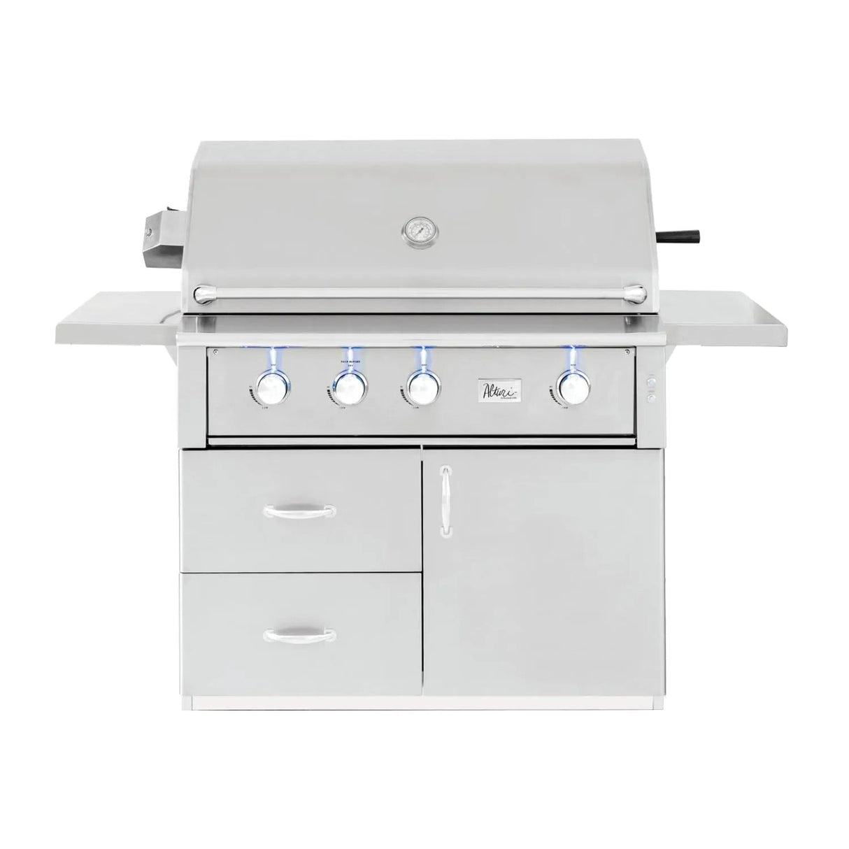 Summerset Alturi 42-Inch 3-Burner Gas Grill Freestanding With Stainless Steel Burners & Rotisserie