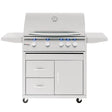 Summerset Sizzler Pro 32-Inch 4-Burner Freestanding Gas Grill With Rear Infrared Burner