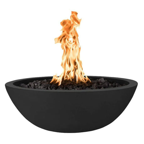 The Outdoor Plus Sedona 33-Inch Gas Fire Bowl Fire Pit - Black - Electronic Ignition
