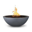 The Outdoor Plus Sedona 33-Inch Gas Fire Bowl Fire Pit - Gray - Electronic Ignition