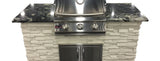 TRU Innovative 5 Foot Grill Island - With 25 Inch Blaze Grill, Doors, Island & Countertop