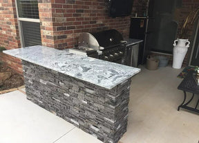 TRU Innovative 7 Foot Outdoor Bar Kitchen Island - Ready To Assemble