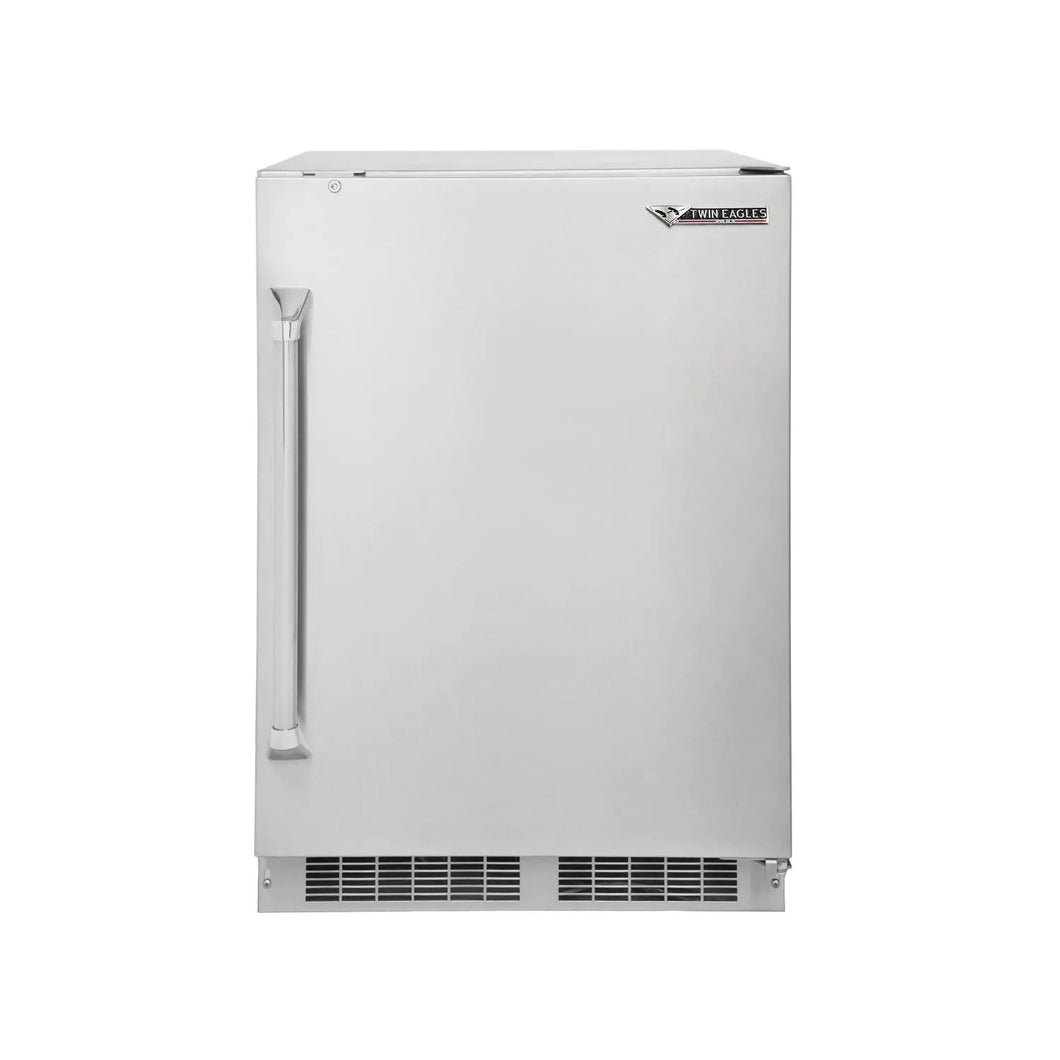 Twin Eagles 24 Inch 5.1 Cu. Ft. Outdoor Rated Compact Refrigerator with Lock -TEOR24-G
