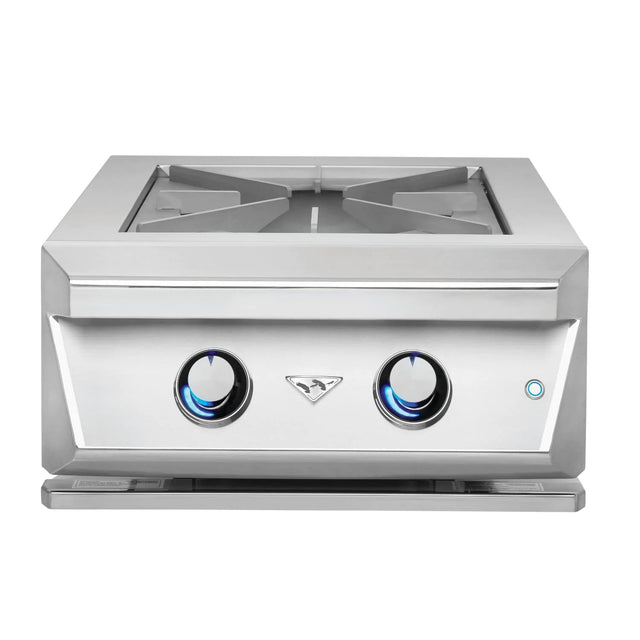 Twin Eagles Built-In 24" Gas Power Burner with Reversible Heavy Duty Grate & Stainless Steel Lid