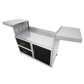 Wildfire Ranch PRO 42-Inch Black Stainless Steel Grill Cart - WF-CART42-CGG-BSS