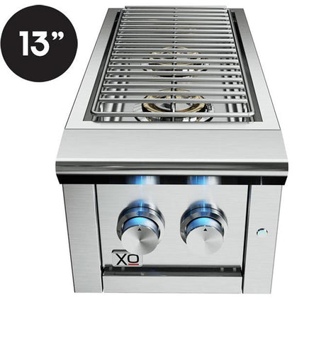XO 13 Inch Pro-Grade Luxury Gas Double Side Burner
