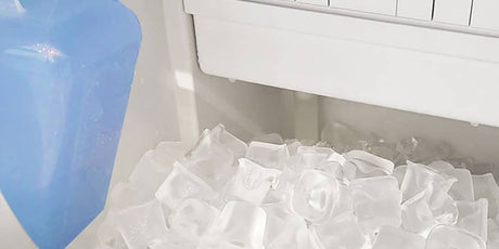 XO 15 Inch Built-In Outdoor Rated Gourmet Ice Maker with Crystal Clear Cubes with Pump